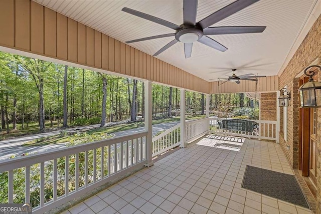 view of patio featuring covered porch