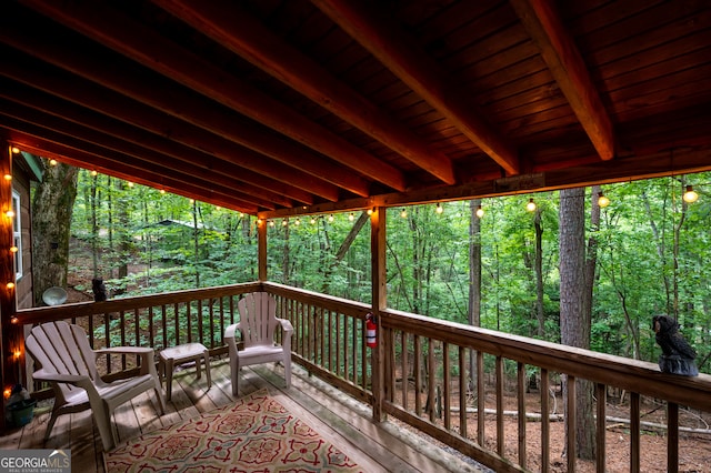 view of wooden terrace