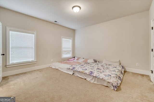 view of carpeted bedroom