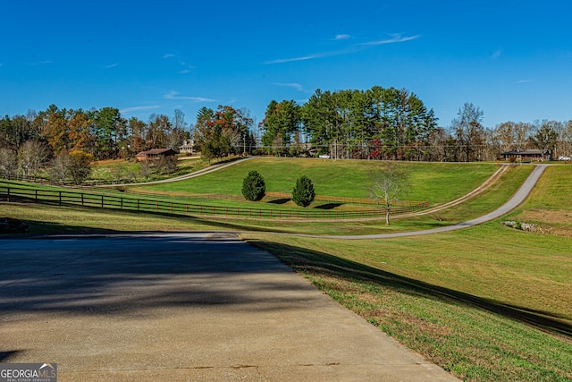 view of home's community featuring a yard