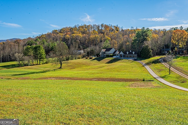 view of community featuring a lawn