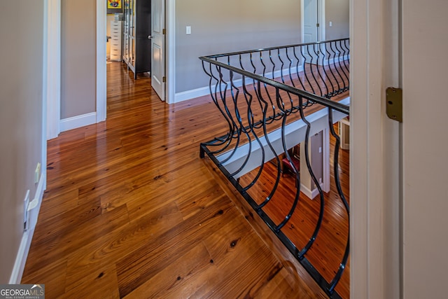 hall featuring hardwood / wood-style floors