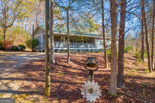 exterior space featuring covered porch