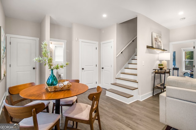 dining room featuring hardwood / wood-style flooring