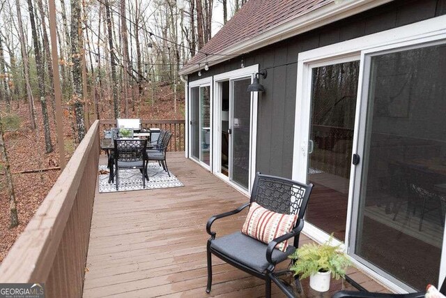 view of wooden deck