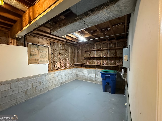 view of basement