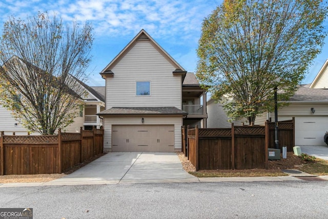 front facade featuring a garage