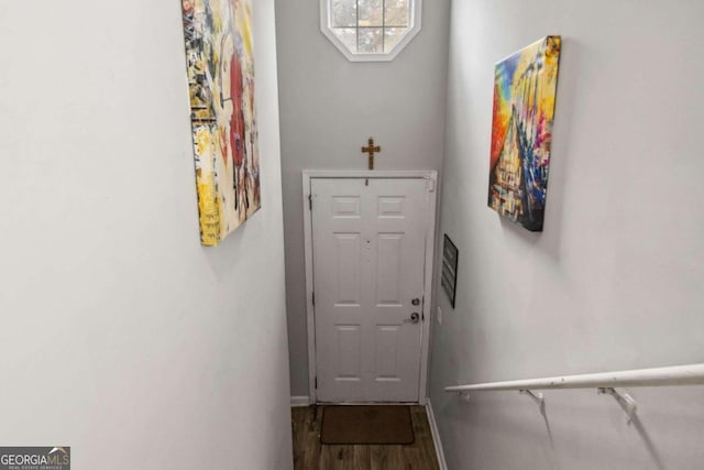 entryway featuring hardwood / wood-style floors