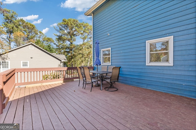 view of wooden deck