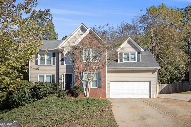 view of front of home featuring a garage