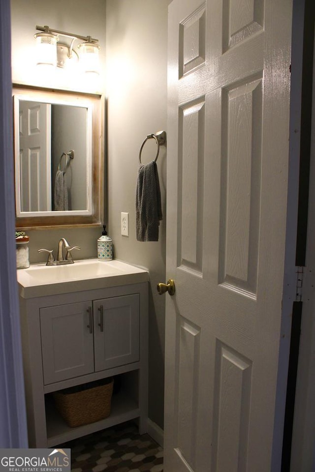 bathroom with vanity