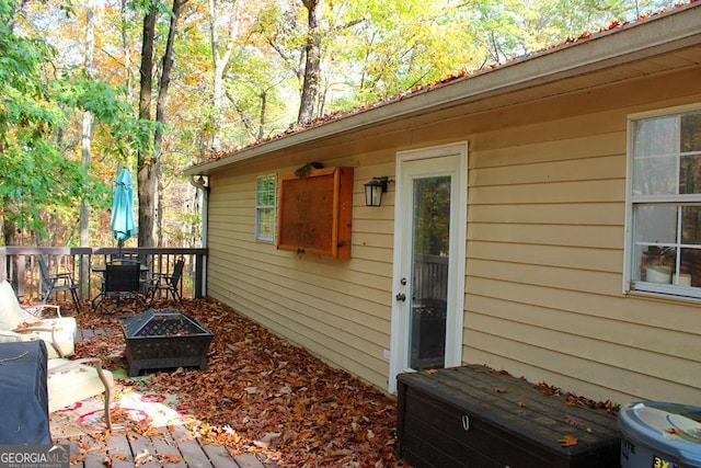 view of doorway to property