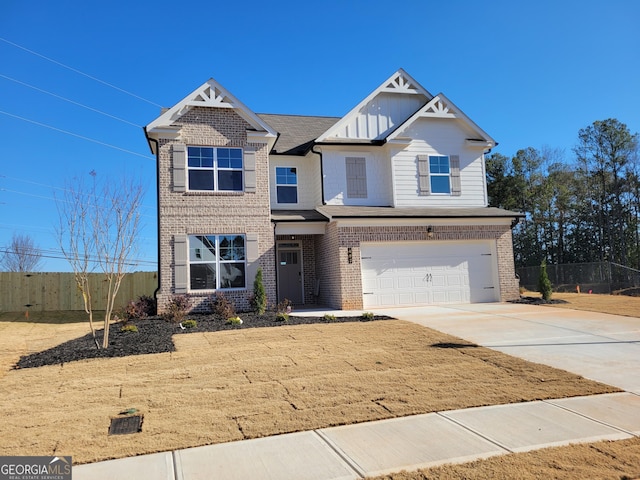 craftsman-style home featuring a garage