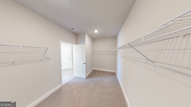 interior space with light hardwood / wood-style floors