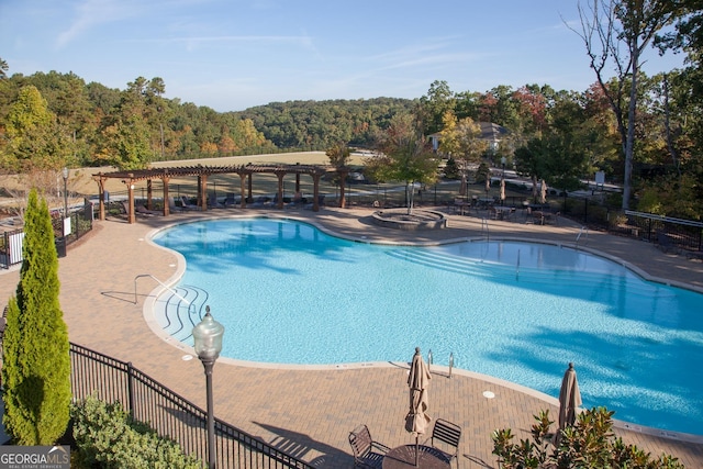 view of pool with a patio area