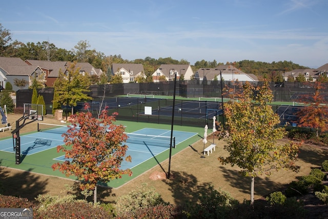 view of tennis court