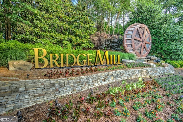 view of community sign