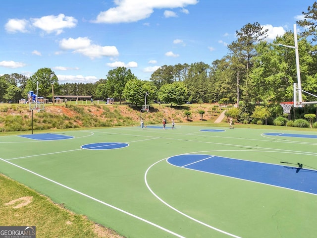 view of sport court