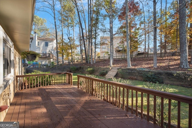 view of wooden deck