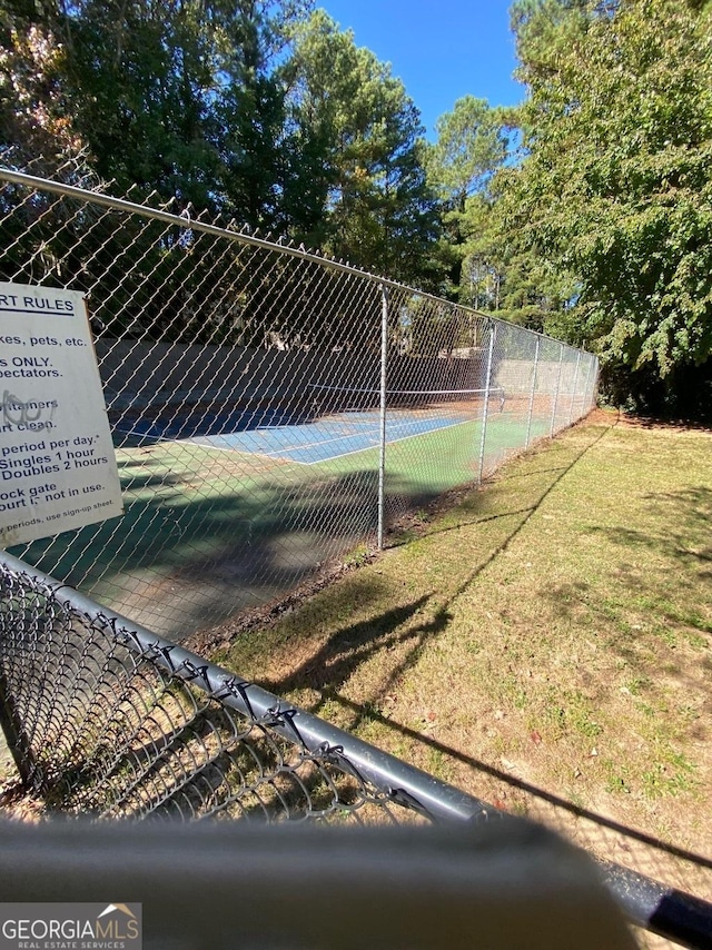 view of sport court