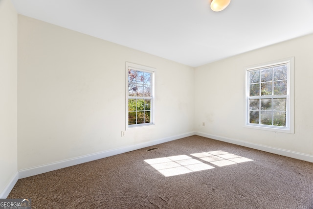 view of carpeted empty room