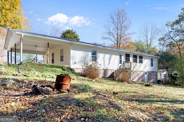 view of rear view of property