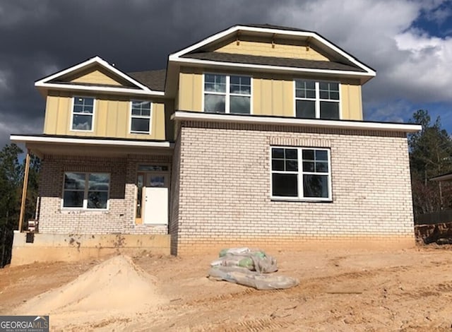 craftsman inspired home with a garage