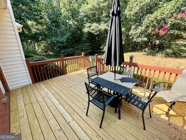 view of wooden terrace