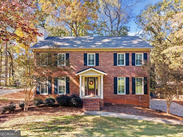 view of colonial home