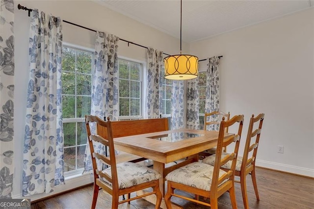 dining room featuring hardwood / wood-style flooring