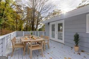 deck with french doors