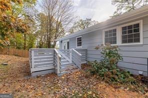 exterior space featuring a deck