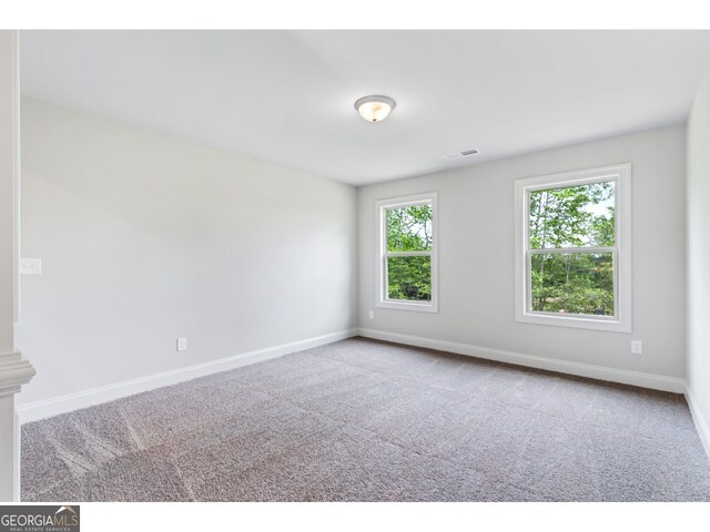 view of carpeted spare room