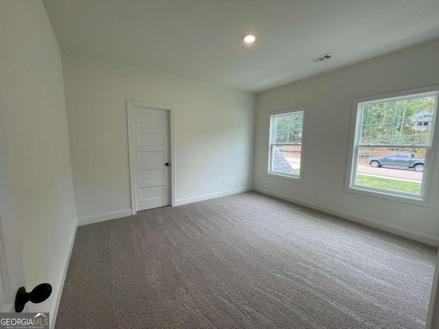 view of carpeted empty room