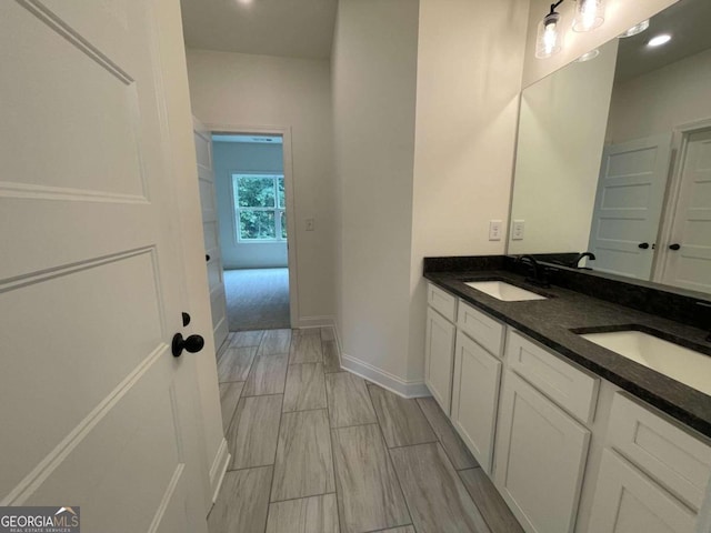 bathroom with vanity