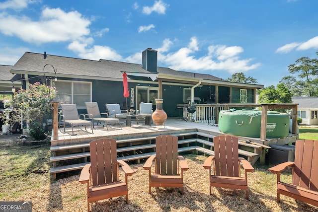 view of rear view of property