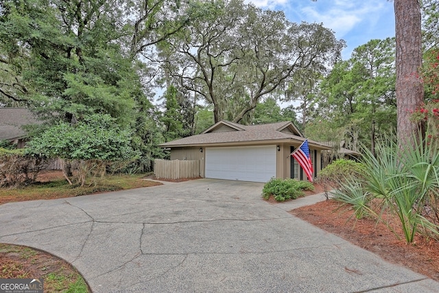 view of property exterior featuring a garage