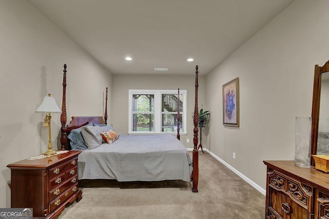 view of carpeted bedroom