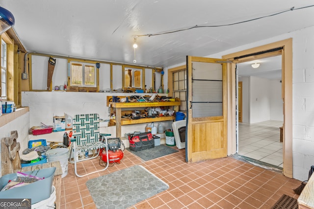 interior space featuring tile patterned floors