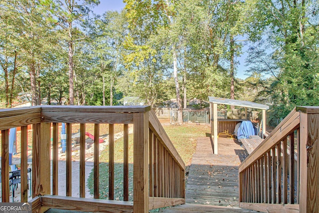 view of wooden terrace