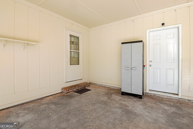 property entrance with a patio