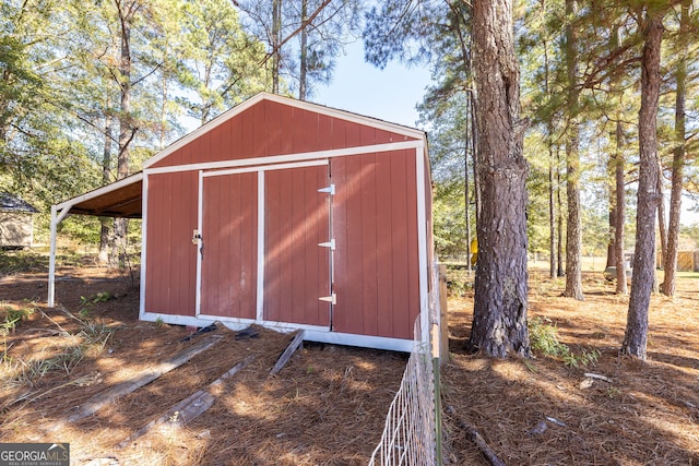 view of outdoor structure