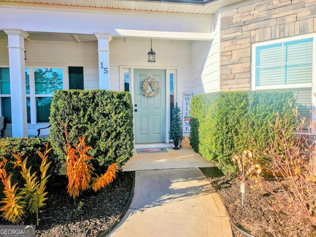 view of doorway to property