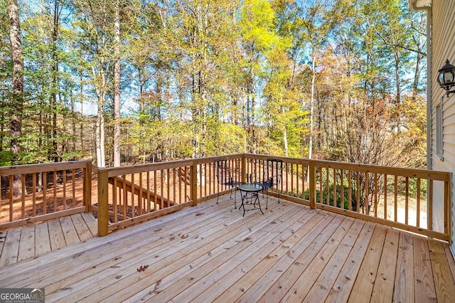 view of wooden terrace