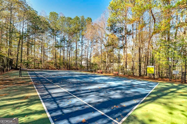 view of sport court