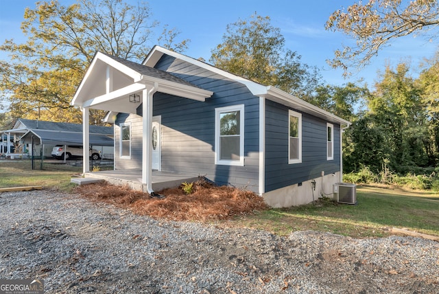 view of property exterior featuring cooling unit