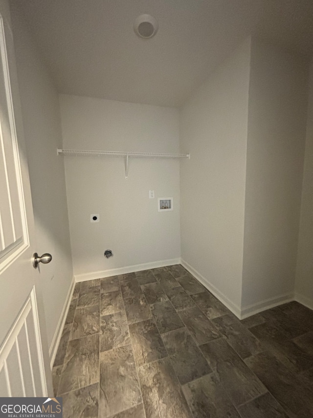 laundry area with washer hookup and electric dryer hookup