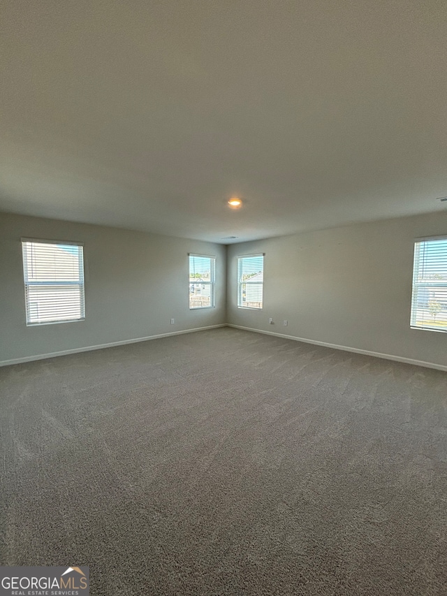 spare room with carpet flooring and plenty of natural light