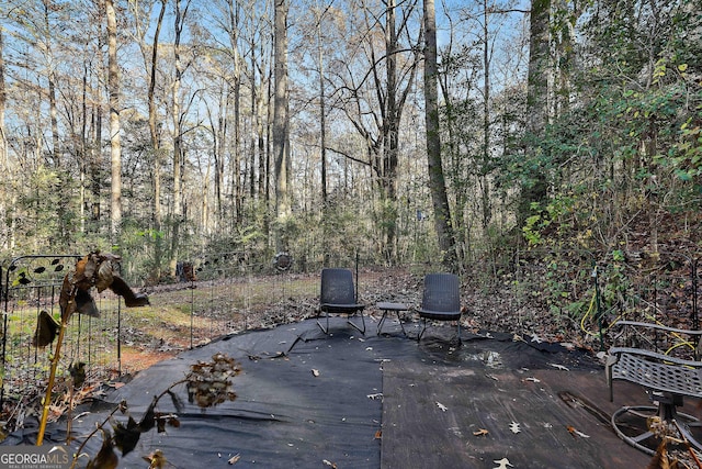 view of wooden terrace