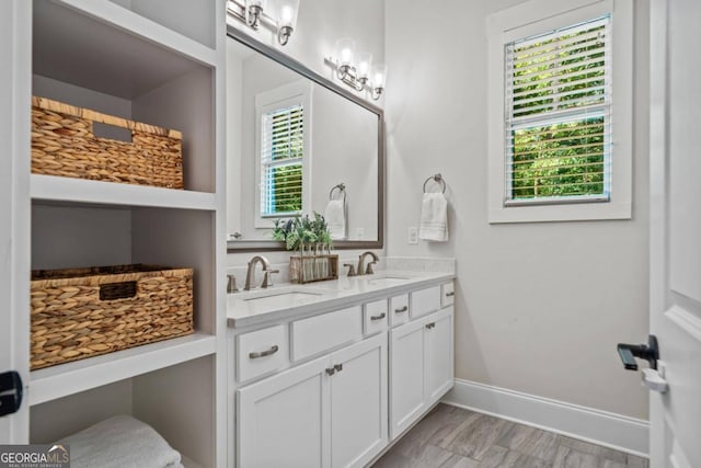 bathroom featuring vanity